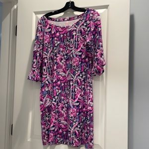 Lilly Pulitzer dress. Pink, purple, and blue. Size small.